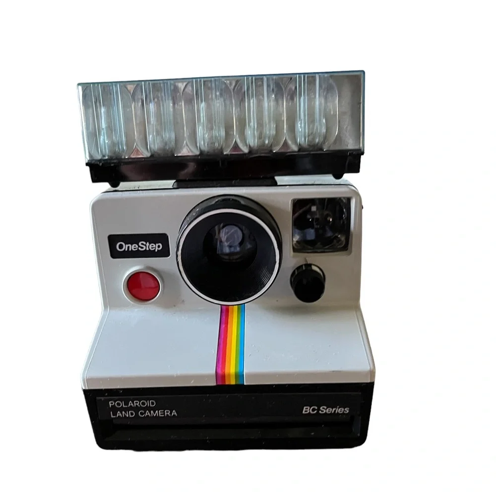 Vintage Polaroid Rainbow Sx-70 Onestep One Step Instant Land Camera White Sx70